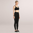 Black Medium SOBEYO Womens' Legging Bubble One Tone Stretchable Fabric
