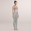 Gray Large SOBEYO Womens' Legging Bubble One Tone Stretchable Fabric