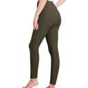 Olive XL SOBEYO Womens' Legging Bubble One Tone Stretchable Fabric