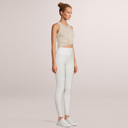 White Medium SOBEYO Womens' Legging Bubble One Tone Stretchable Fabric