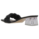 Black Size 8.5 SOBEYO Women's Strappy Low Clear Heels Sandals Braided