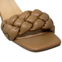 Tan Size 8.5 SOBEYO Women's Strappy Low Clear Heels Sandals Braided