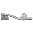 White Size 8.5 SOBEYO Women's Strappy Low Clear Heels Sandals Braided