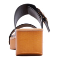 Black Size 8 Slide Double Buckle Adjustable Straps Platform Sandals