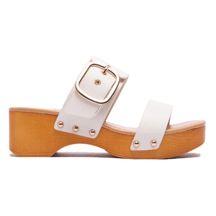 Slide Double Buckle Adjustable Straps Platform Sandals