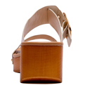 White Size 8 Slide Double Buckle Adjustable Straps Platform Sandals