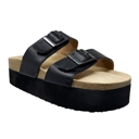  SOBEYO Women's Cow Suede Cork Footbed Platform Sandals