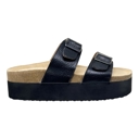  SOBEYO Women's Cow Suede Cork Footbed Platform Sandals