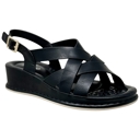 Black Size 10 SOBEYO Women's Strappy Wedge Sandals Footbed Cushion Sling Back