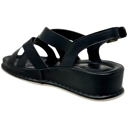 Black Size 11 SOBEYO Women's Strappy Wedge Sandals Footbed Cushion Sling Back