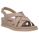 Nude Size 10 SOBEYO Women's Strappy Wedge Sandals Footbed Cushion Sling Back