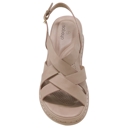 Nude Size 10 SOBEYO Women's Strappy Wedge Sandals Footbed Cushion Sling Back