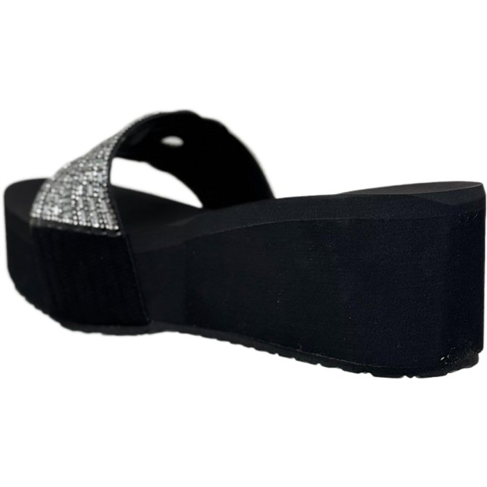 Women's Slide Sandals Floral Beaded Rhinestone Strap Lightweight