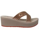Gold Size 8 Women's Rhinestone Crisscross Strap Slide Wedge Sandals