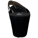 Black Size 8 Women's Rhinestone Wedge Flip Flops Sparkling Beaded Strap