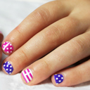  Purple Stripes & Dots Kids Nail Wraps