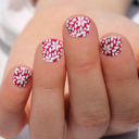 Raspberry Flower Kids Nail Wraps