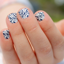  Navy Flower Kids Nail Wraps