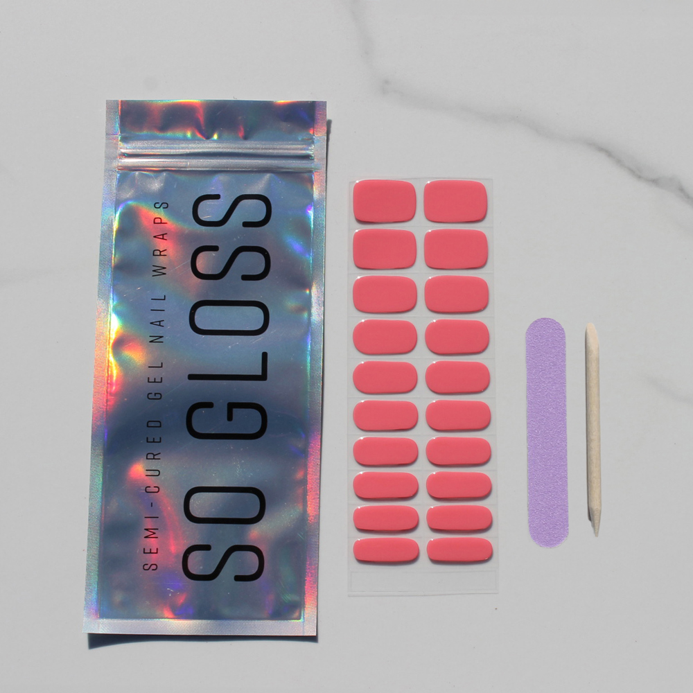 Beach Vibes Semi-Cured Nail Wraps - Lasts 2 Weeks