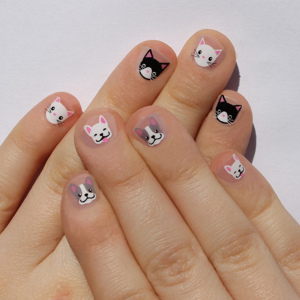 Cats vs Dogs Kids Nail Wraps