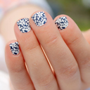 Navy Flower Kids Nail Wraps