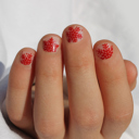 Red Snowflake Kids Nail Wraps