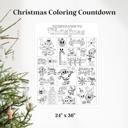  Christmas Coloring Countdown Poster: Family Holiday Activity