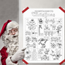  Christmas Coloring Countdown Poster: Family Holiday Activity