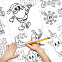  Christmas Coloring Countdown Poster: Family Holiday Activity