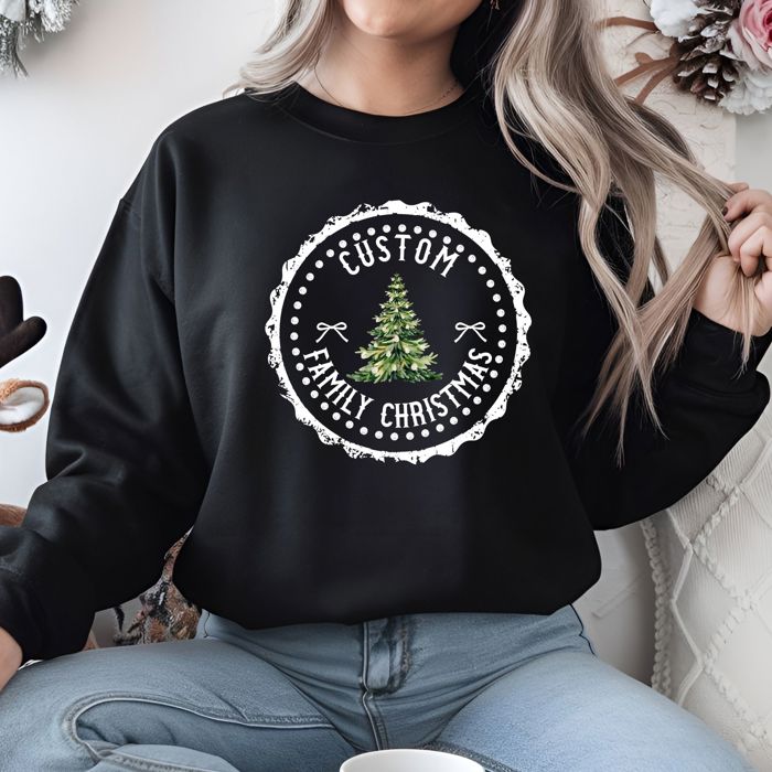 Family Christmas Stamps Custom Sweatshirt