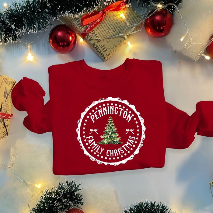Family Christmas Stamps Custom Sweatshirt
