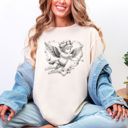  Halftone Cupid Black Dots Natural Tee