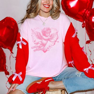 Halftone Cupid Pink Dots Pink Tee