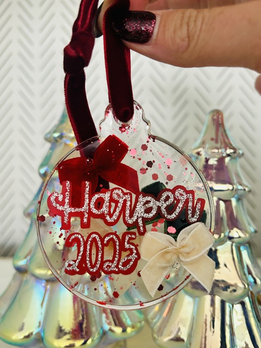 Bow Christmas ornament