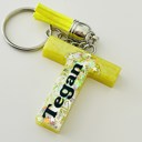 A Yellow Initial Keychain