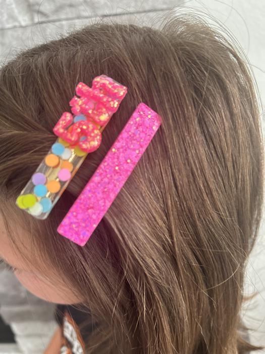 Back to school hair clips