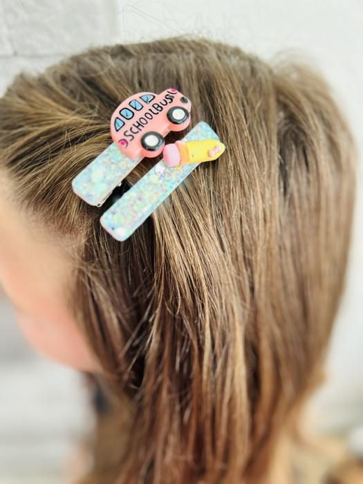 Back to school hair clips