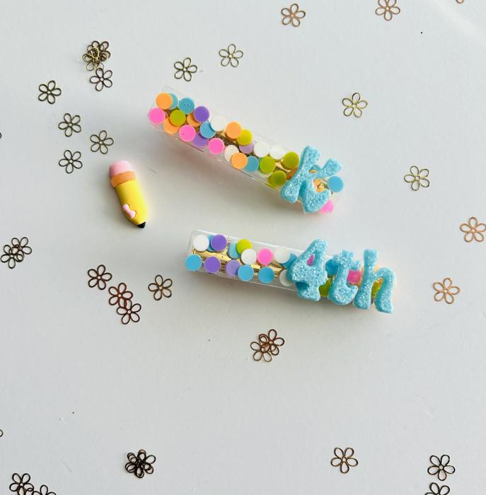 Back to school hair clips