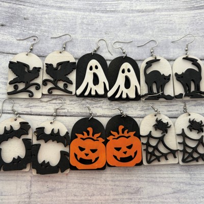 Halloween Earrings. Fall Earrings. Pumpkins. Ghosts. Bats. Spiders. Halloween Jewelry