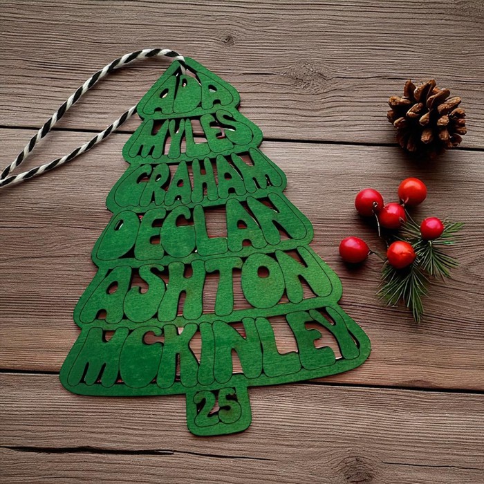 Family Ornament. Personalized Tree Ornament. Custom Ornament. Family Names