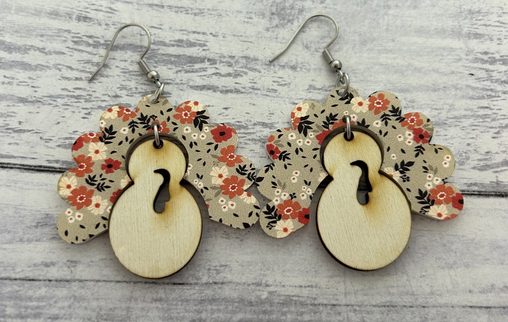 floral Thanksgiving earrings