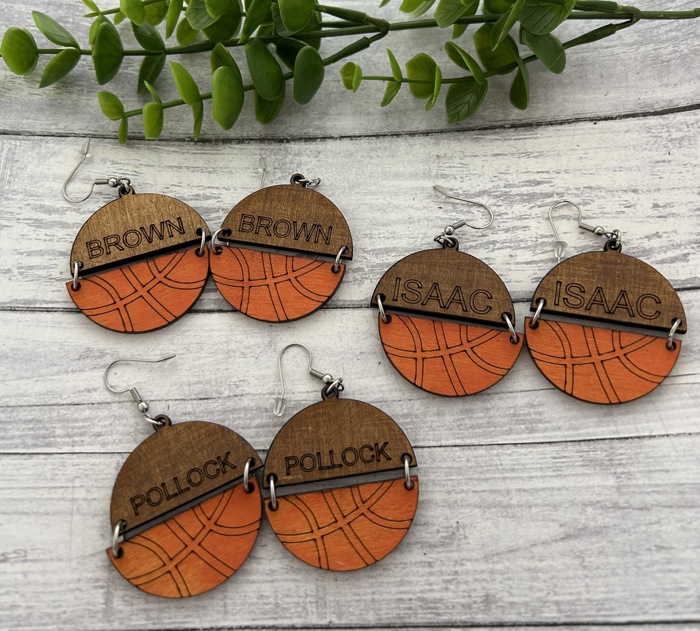 Basketball Personalized Earrings