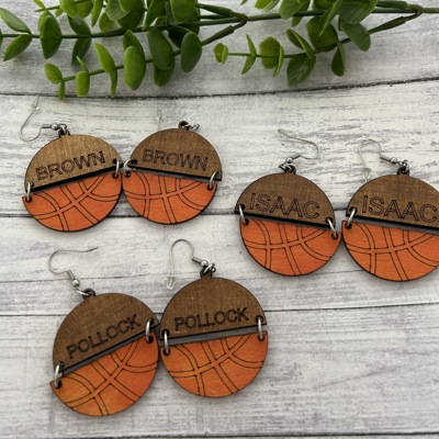 Basketball Personalized Earrings