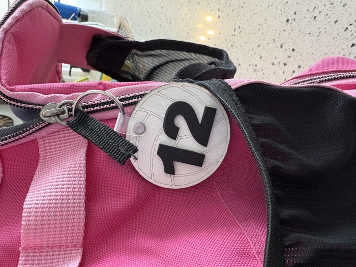 Volleyball bag tag