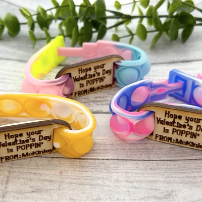 Valentine's Class Set Pop it bracelets