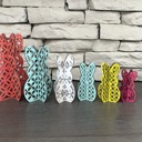  3D Bunnies / Easter Decor / Colored Bunnies / Bunny Decor