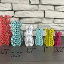 6.5" 3D Bunnies / Easter Decor / Colored Bunnies / Bunny Decor