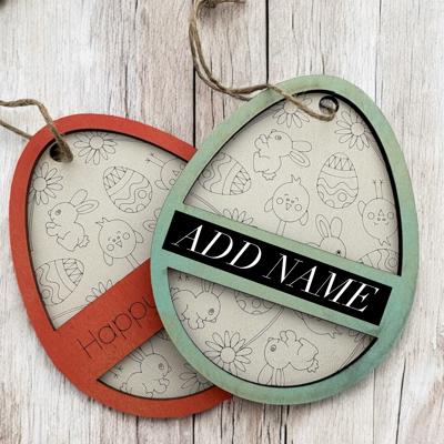 Personalized Easter Egg Basket Tags / Easter Gift