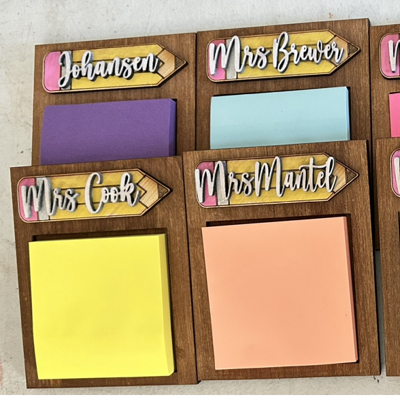 Personalized Post It Note holders