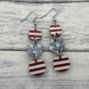 Style 3 Fourth of July Earrings, Red, white and blue earrings
